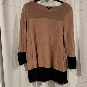 Alfani Women's Brown and Black Tunic Top